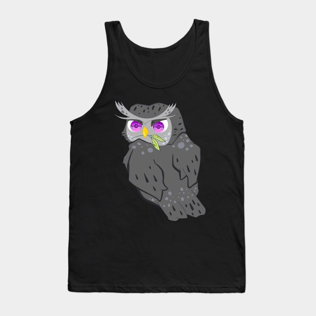 The little cute black owl- for Men or Women Kids Boys Girls love owl Tank Top by littlepiya